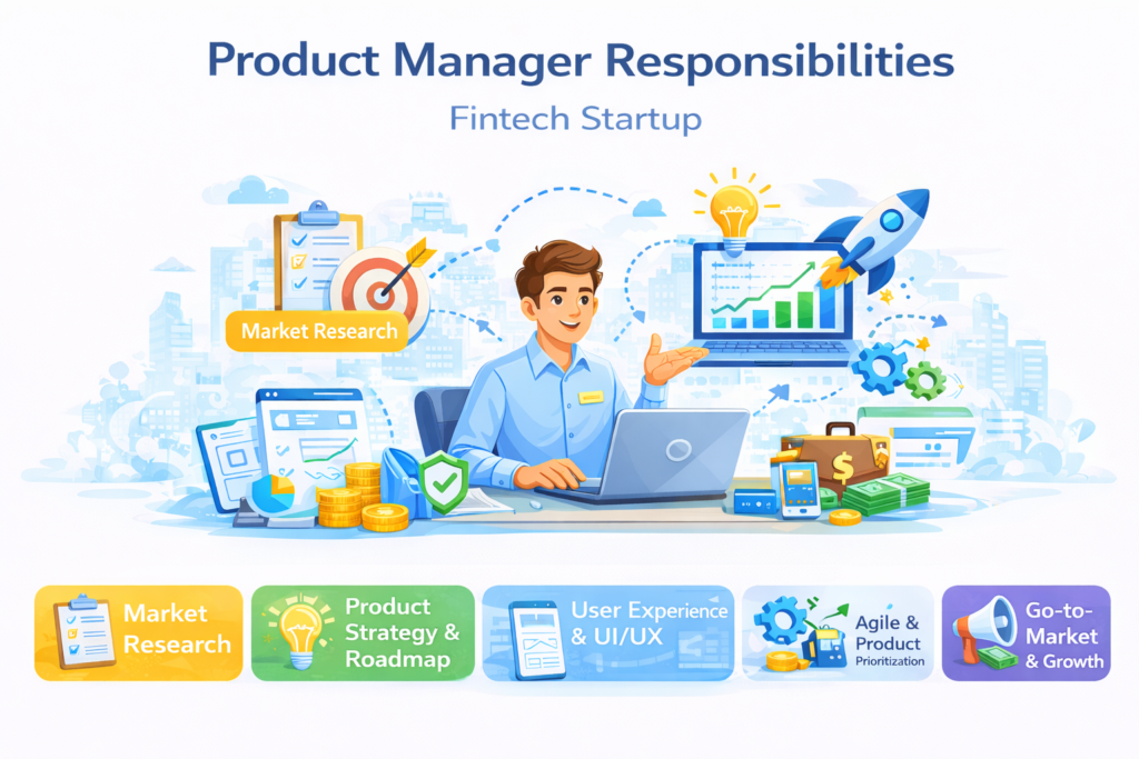 product manager responsibilities fintech startup