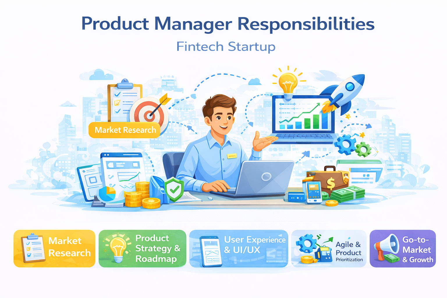 product manager responsibilities fintech startup